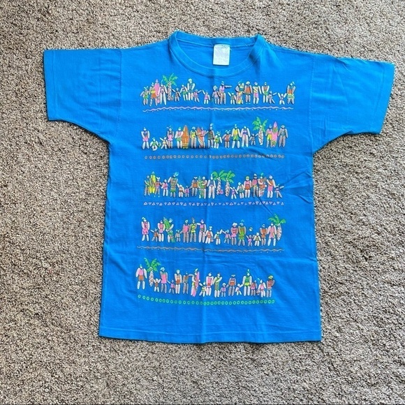Vintage Single Stitch Beach People T-Shirt Sz Medium - Picture 11 of 11